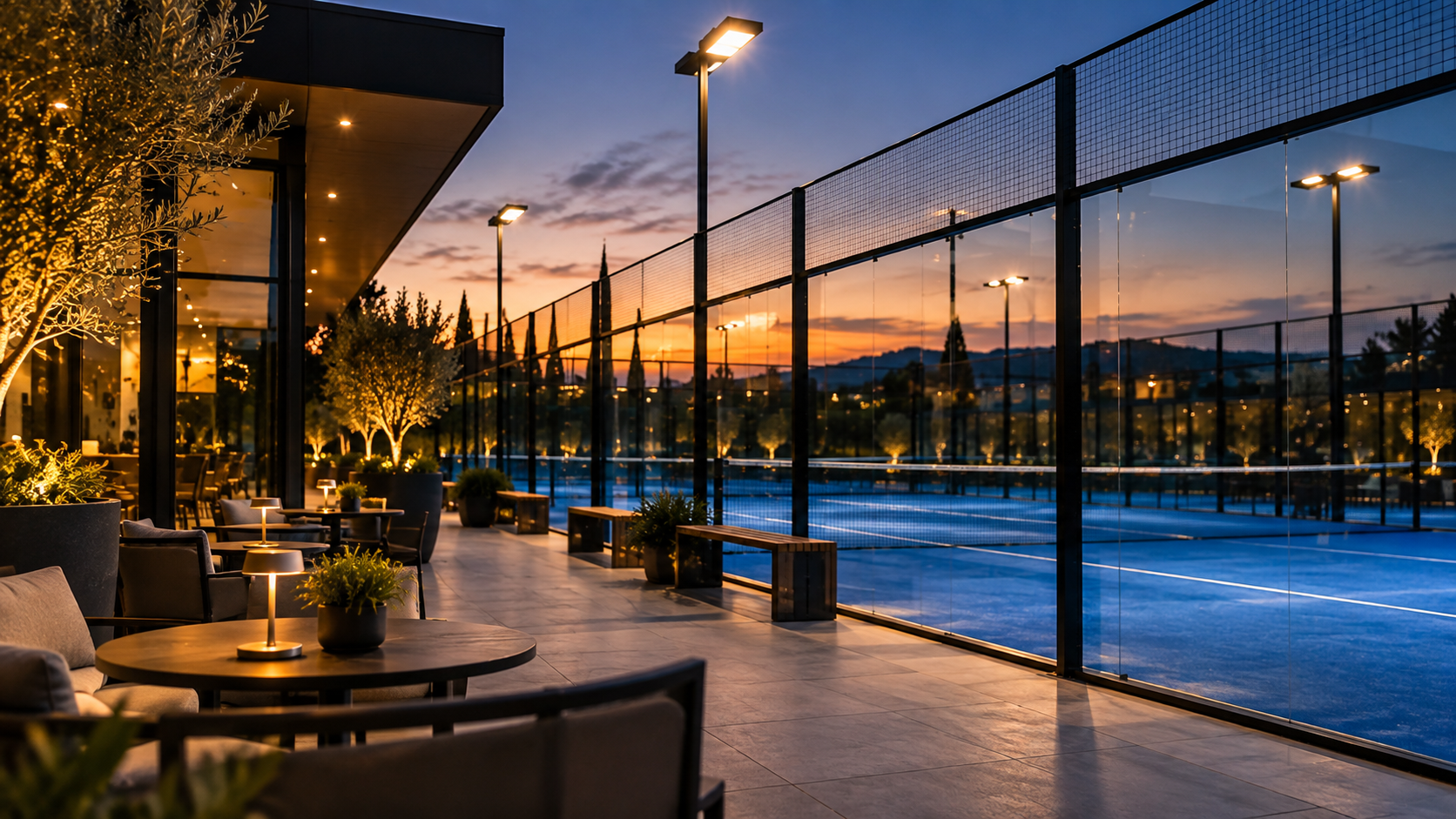 Campo da padel e area del club